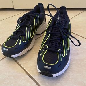 adidas Navy and Neon Yellow Green Athletic Shoes